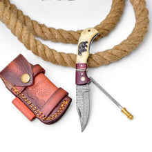 Load image into Gallery viewer, Bear Engraved Folding Knife- TF-122