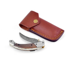 Load image into Gallery viewer, Damascus Edc Utility Folding Knife