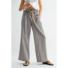 Load image into Gallery viewer, Striped Linen-Blend Pants