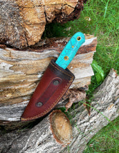 Load image into Gallery viewer, CUSTOM HANDMADE FORGED DAMASCUS STEEL HUNTING KNIFE BLADE WI