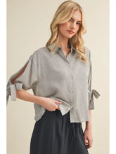 Load image into Gallery viewer, Voluminous Tie-Sleeve Top( Latte)