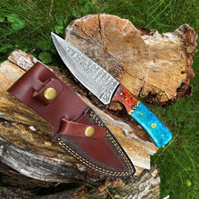 Load image into Gallery viewer, Damascus Knife, Drop- Style Blade TK-014