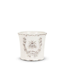 Load image into Gallery viewer, Small Emboss Bee in Crest Planter