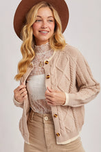 Load image into Gallery viewer, Terry Cable Knit Cardigan