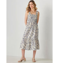 Load image into Gallery viewer, Botanical Print Cotton Midi Dress