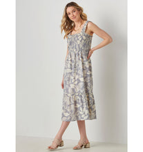 Load image into Gallery viewer, Botanical Print Cotton Midi Dress