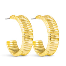 Load image into Gallery viewer, Polished Gold Earrings