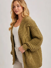 Load image into Gallery viewer, Chunky Cable Knit Cardigan