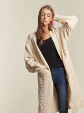 Load image into Gallery viewer, CABLE KNIT LONG CARDIGAN