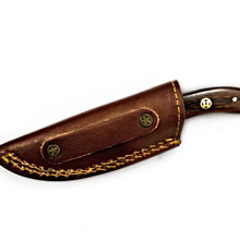 Load image into Gallery viewer, Damascus Steel Skinner Knife, Stag & Walnut Grip