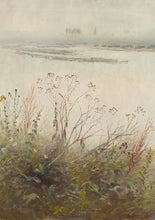 Load image into Gallery viewer, Foggy Riverbank Reproduction Art Canvas