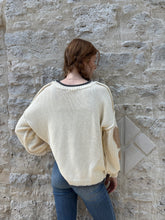 Load image into Gallery viewer, Round Neck Heart Patched Loose Fit Sweater