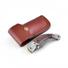 Load image into Gallery viewer, Damascus Edc Utility Folding Knife