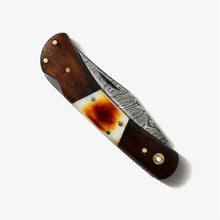 Load image into Gallery viewer, Walnut & Torched Bone Pocket Knife TK-415
