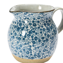 Load image into Gallery viewer, Floral Hand-Painted Stoneware Pitcher