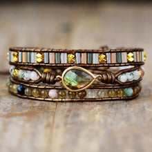 Load image into Gallery viewer, Labradorite Teardrop Bronze Bracelet