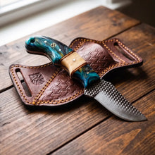 Load image into Gallery viewer, Lagoon Swirl Skinner Knife -TIK-001