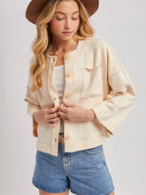 Load image into Gallery viewer, Boxy Knit Cardigan(Ecru)
