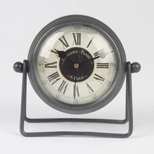 Load image into Gallery viewer, Black Parisian Desk Clock
