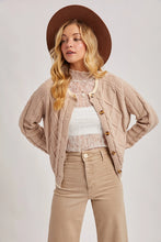 Load image into Gallery viewer, Terry Cable Knit Cardigan

