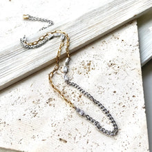 Load image into Gallery viewer, Mixed Metal  Edgy Glam Necklace
