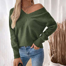 Load image into Gallery viewer, V-neck Backless Split Sweater
