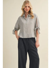 Load image into Gallery viewer, Voluminous Tie-Sleeve Top( Latte)
