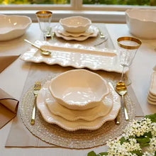 Load image into Gallery viewer, Perlette Cream Melamine  Bowl 7.5 in X 2 in
