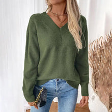 Load image into Gallery viewer, V-neck Backless Split Sweater
