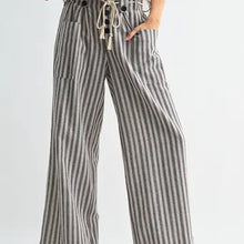 Load image into Gallery viewer, Striped Linen-Blend Pants
