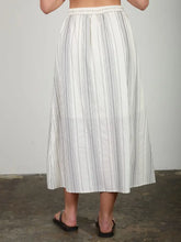 Load image into Gallery viewer, Stripe Mock Button Down Midi Skirt
