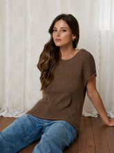 Load image into Gallery viewer, Crew Neck Raw Sleeve  Knit Top
