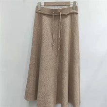 Load image into Gallery viewer, High Waist A-Line Pleated Knitted Skirt
