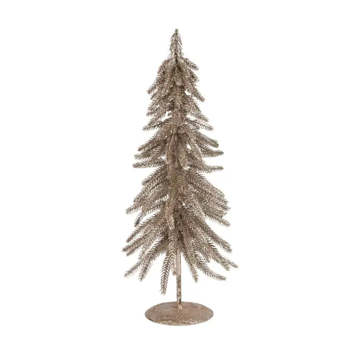 Champagne Gold Glitter Table Top Fir Tree,16.5in