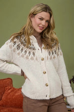 Load image into Gallery viewer, Fair Isle Pattern Knit Cardigan
