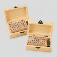 Load image into Gallery viewer, Wooden Alphabet &amp; Number Stamp Set
