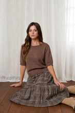 Load image into Gallery viewer, Raw Edge Half Sleeve Knit Sweater
