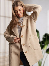 Load image into Gallery viewer, Solid Long Sleeve Sweater Coat
