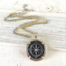Load image into Gallery viewer, Compass Coin Necklace

