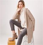 Load image into Gallery viewer, Sadie Hooded Knit Coat, Beige
