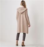 Load image into Gallery viewer, Sadie Hooded Knit Coat, Beige
