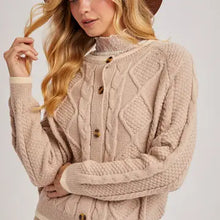 Load image into Gallery viewer, Terry Cable Knit Cardigan
