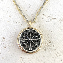 Load image into Gallery viewer, Compass Coin Necklace
