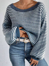 Load image into Gallery viewer, Oversized Striped Knit Sweater
