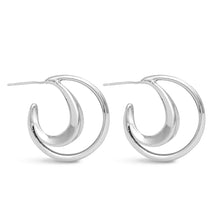 Load image into Gallery viewer, Silver Polished Earrings
