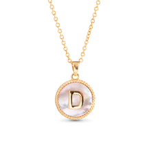 Load image into Gallery viewer, Mother of Pearl Initial Necklaces
