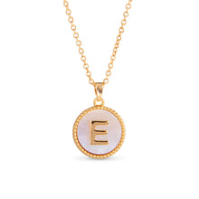 Load image into Gallery viewer, Mother of Pearl Initial Necklaces

