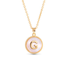 Load image into Gallery viewer, Mother of Pearl Initial Necklaces
