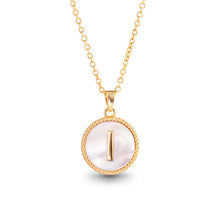 Load image into Gallery viewer, Mother of Pearl Initial Necklaces
