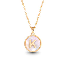 Load image into Gallery viewer, Mother of Pearl Initial Necklaces
